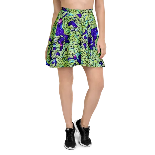 Electric Foliage on a Skater Skirt