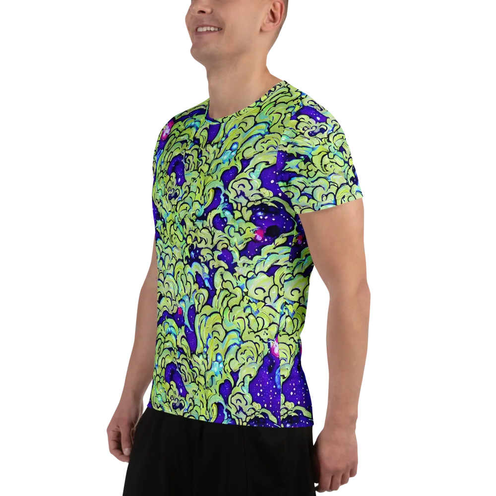 Electric Foliage on Men's Athletic T-Shirt — Left