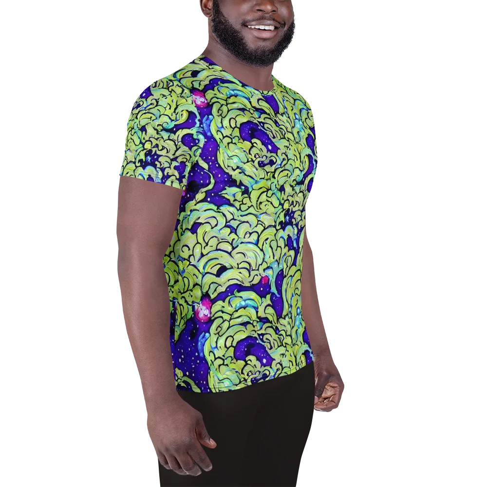 Electric Foliage on Men's Athletic T-Shirt — Right