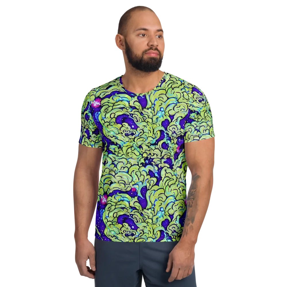 Electric Foliage on Men's Athletic T-Shirt — Front