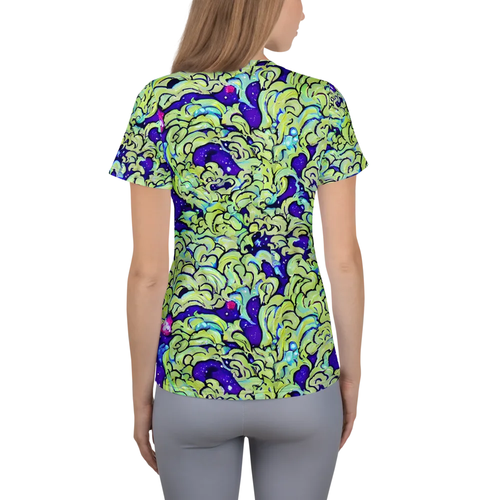 Electric Foliage on Women's Athletic T-Shirt — Back