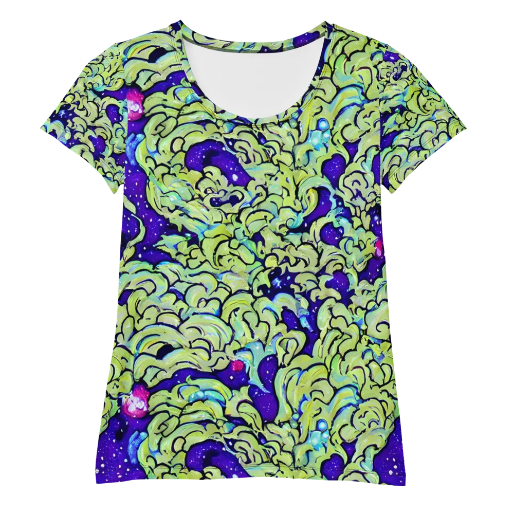 Electric Foliage on Women's Athletic T-Shirt — Front