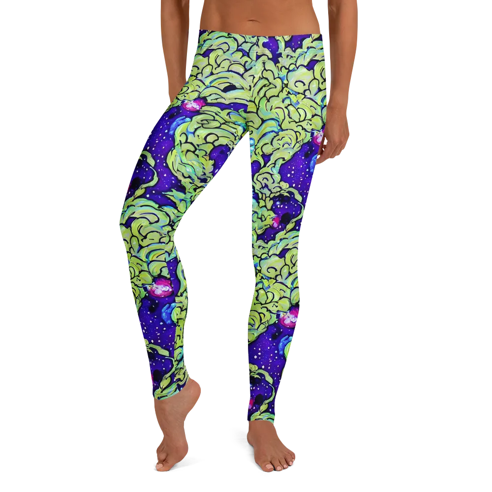 Electric Foliage on Leggings — Front