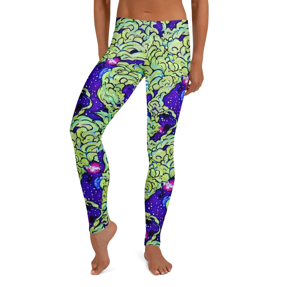 Electric Foliage on Leggings — Front