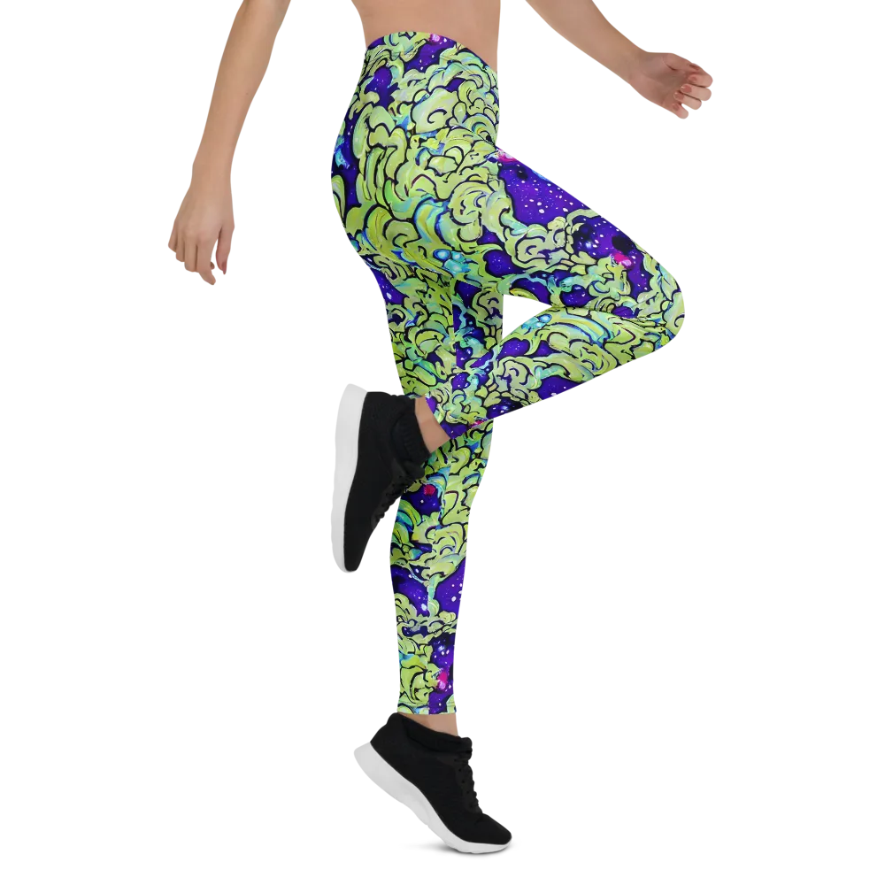 Electric Foliage on Leggings — Right