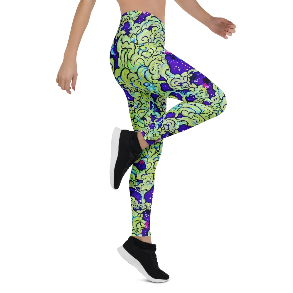Electric Foliage on Leggings — Right