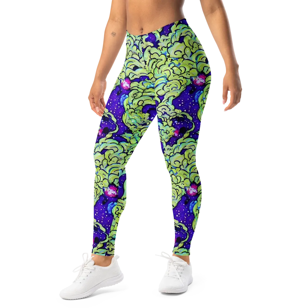 Electric Foliage on Leggings — Left Front