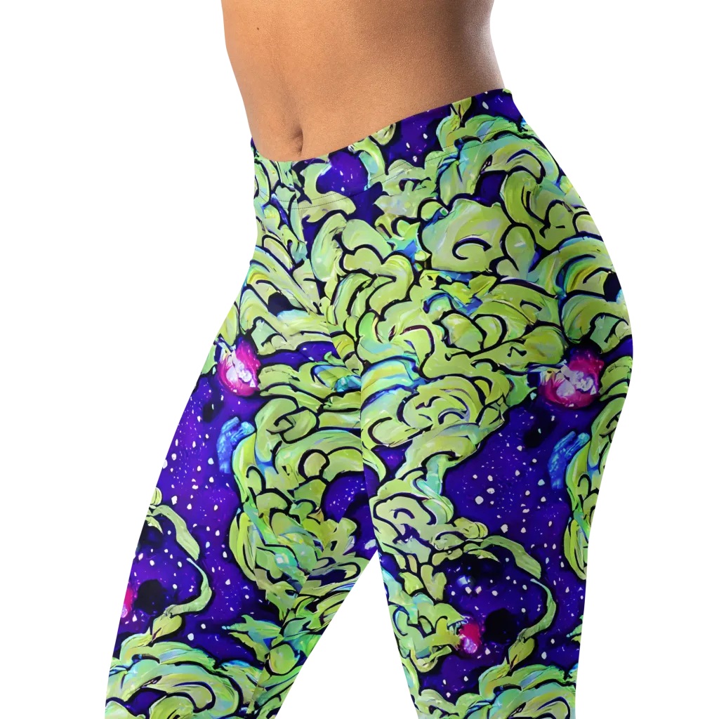 Electric Foliage on Leggings — Left Front