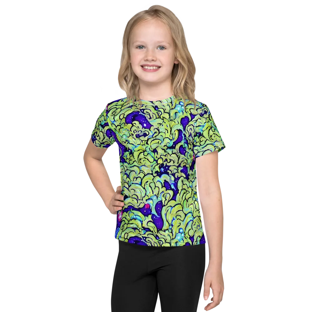 Electric Foliage on Kids Crew Neck T-Shirt — Front