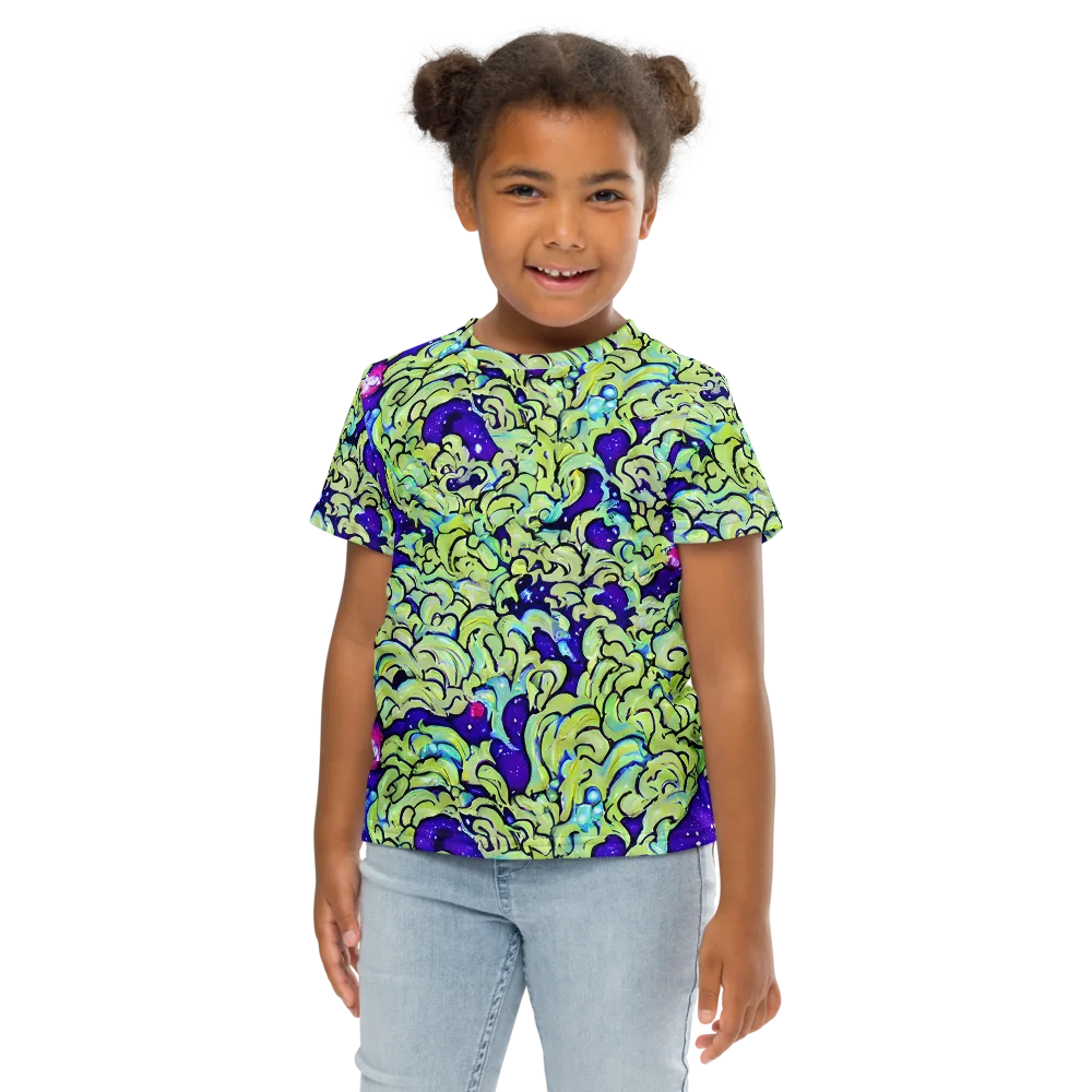 Electric Foliage on Kids Crew Neck T-Shirt — Front