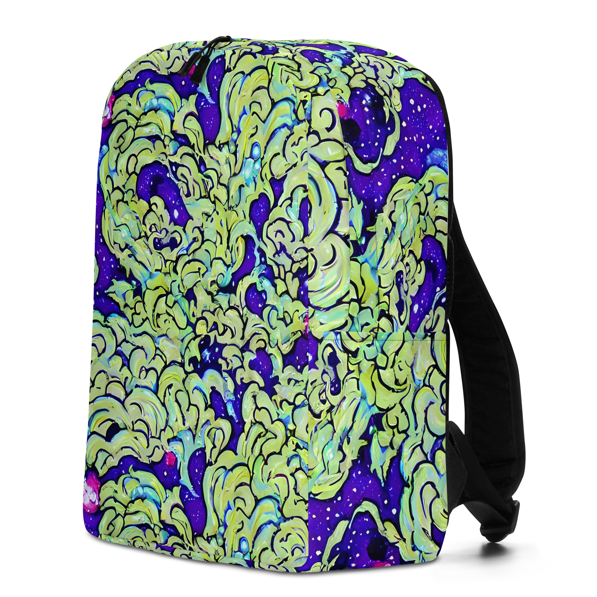 Electric Foliage on Minimalist Backpack — Left