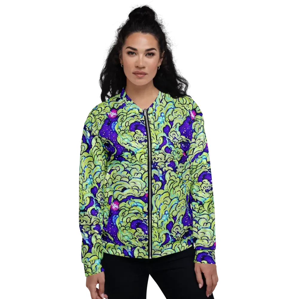 Electric Foliage on Bomber Jacket — Front