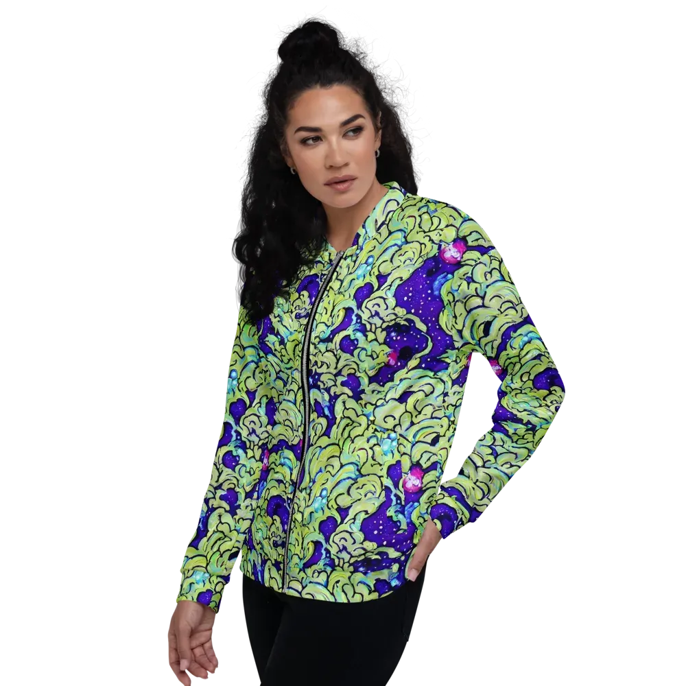 Electric Foliage on Bomber Jacket — Left