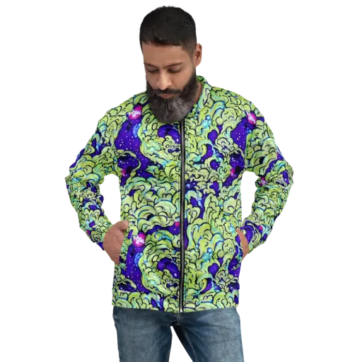 Electric Foliage on a Bomber Jacket