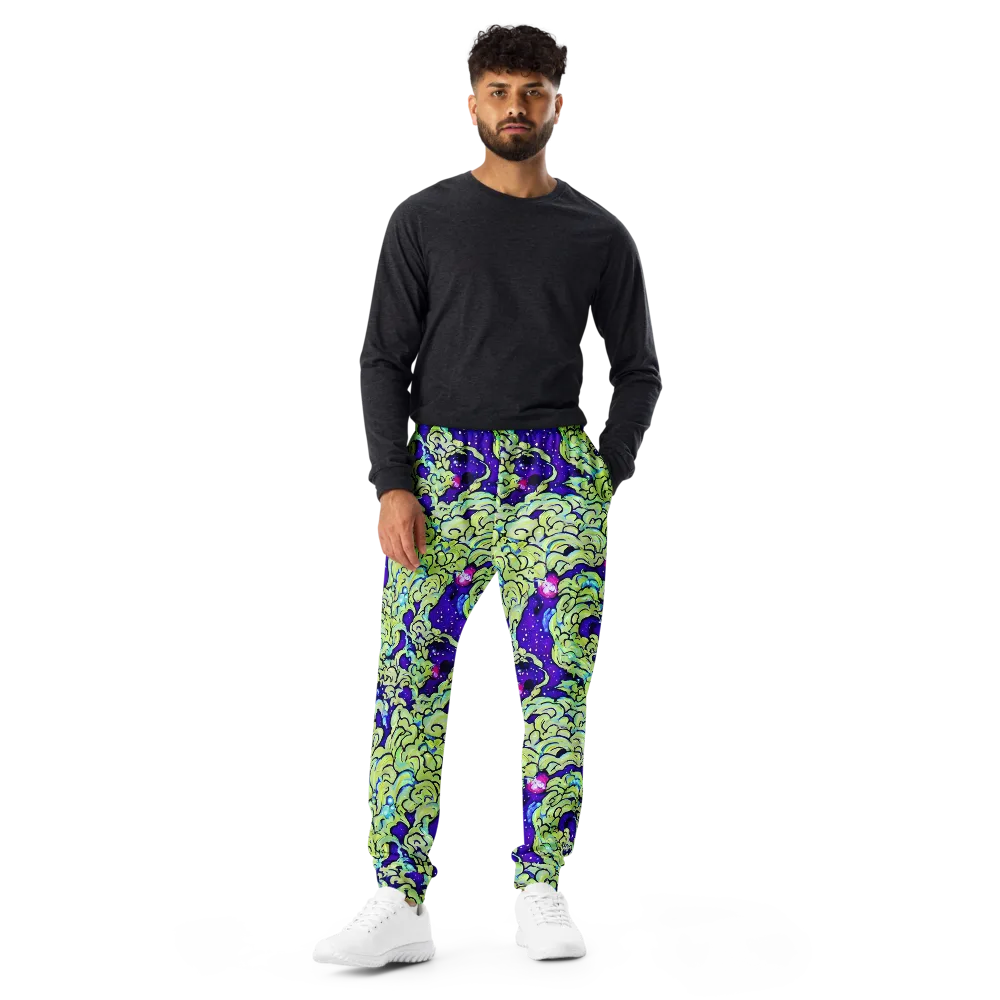 Electric Foliage on Men's Joggers — Front