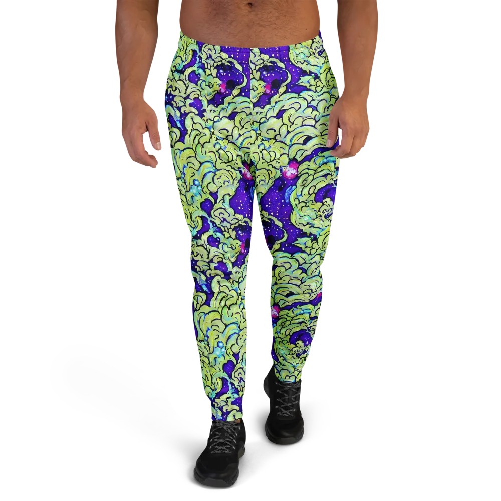 Electric Foliage on Men's Joggers — Front