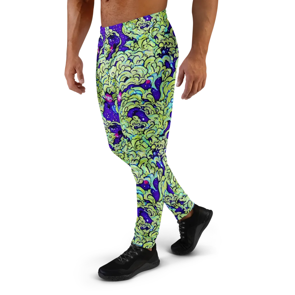 Electric Foliage on Men's Joggers — Left