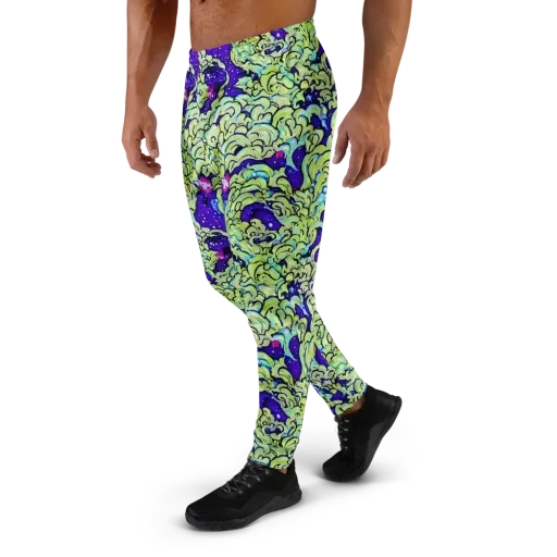 Electric Foliage on a Men's Joggers