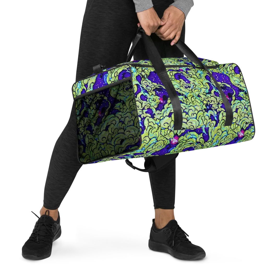 Electric Foliage on Duffle Bag — Right Front