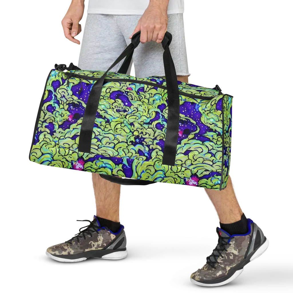 Electric Foliage on Duffle Bag — Front