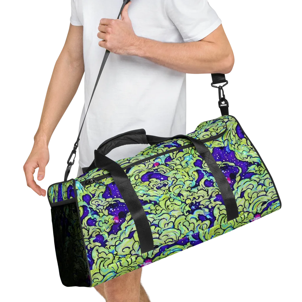 Electric Foliage on Duffle Bag — Right Front