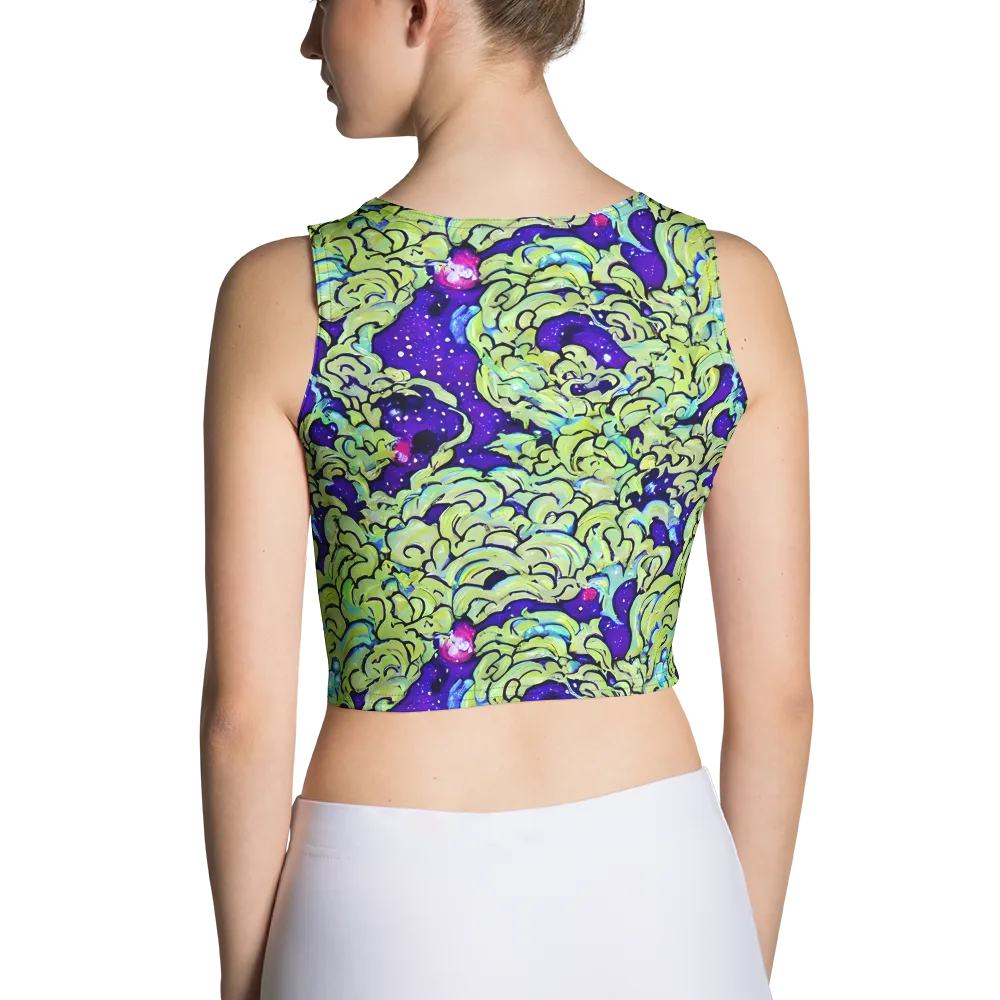 Electric Foliage on Crop Top — Back