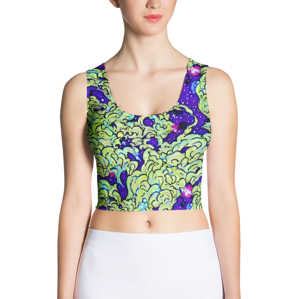 Electric Foliage on Crop Top — Front