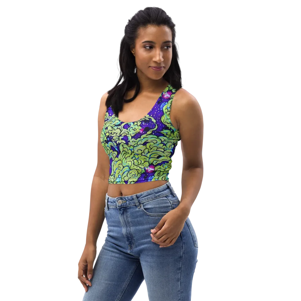 Electric Foliage on Crop Top — Left Front