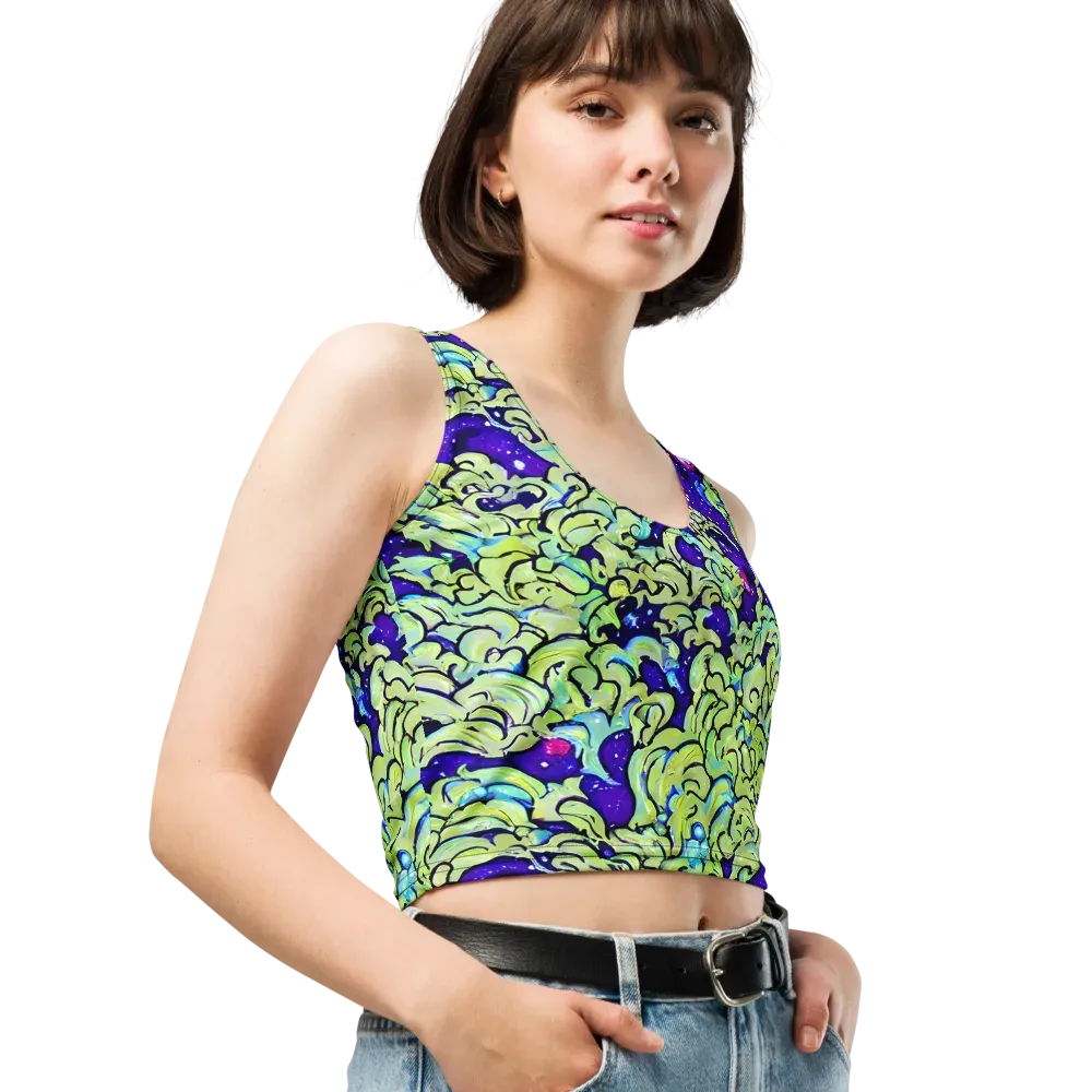 Electric Foliage on Crop Top — Right Front