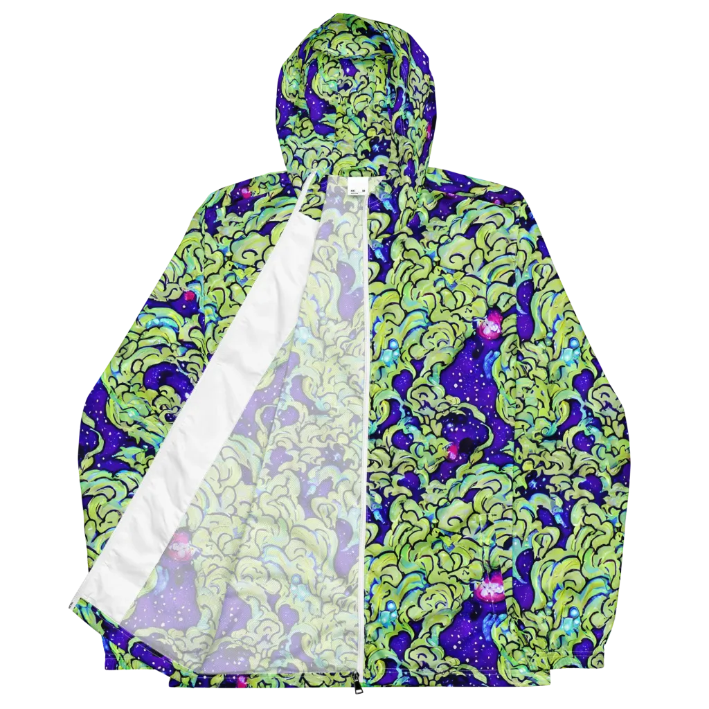 Electric Foliage on Men's Windbreaker — Front
