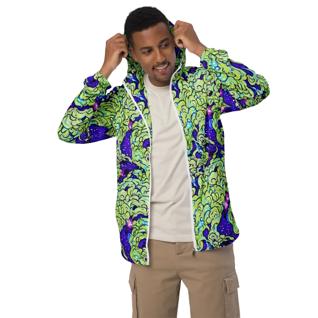 Electric Foliage on Men's Windbreaker — Front