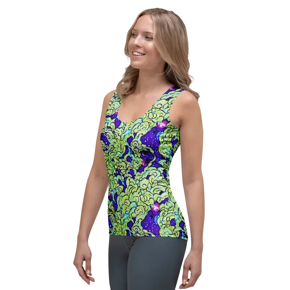Electric Foliage on Women's Tank Top — Left Front