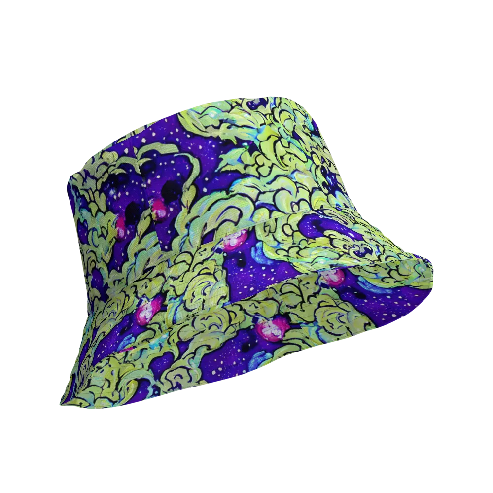 Electric Foliage on Reversible Bucket Hat — Product details Outside