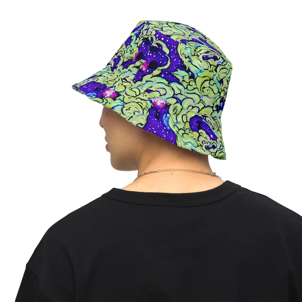 Electric Foliage on Reversible Bucket Hat — Back Inside
