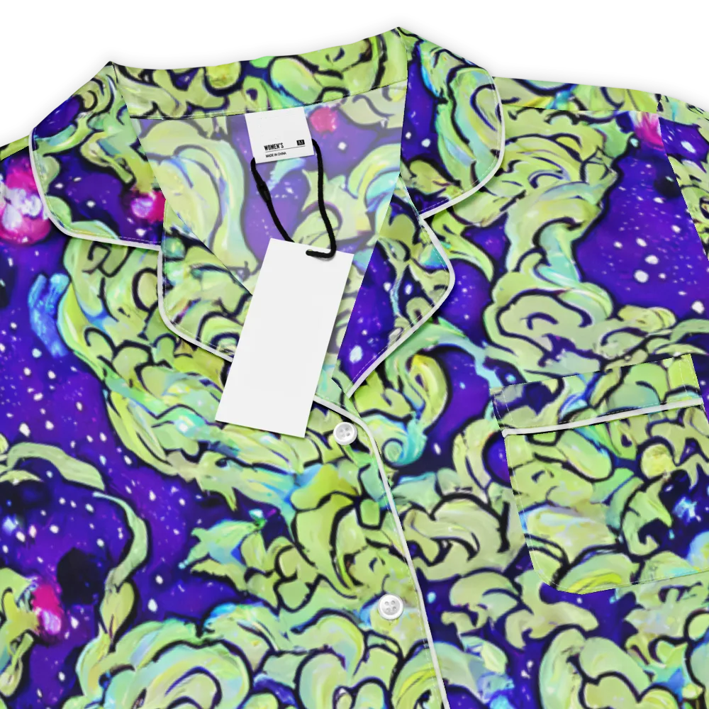 Electric Foliage on Women's Short Sleeve Pajama Top — Product details