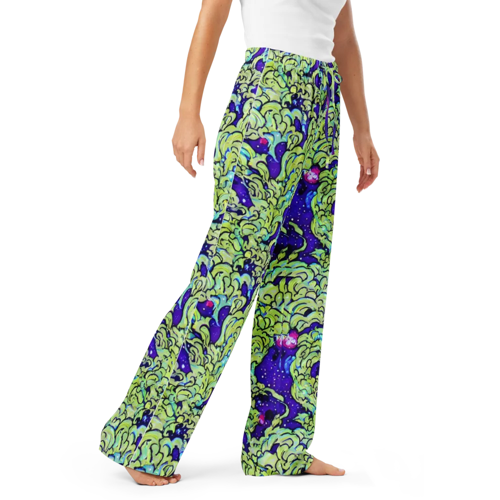 Electric Foliage on Women's Pajama Pants — Right Front