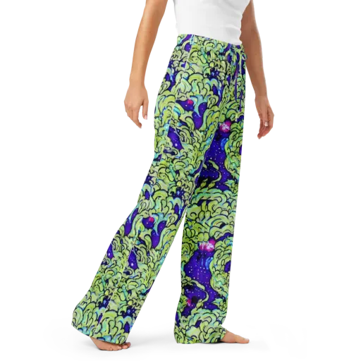 Electric Foliage on a Women's Pajama Pants