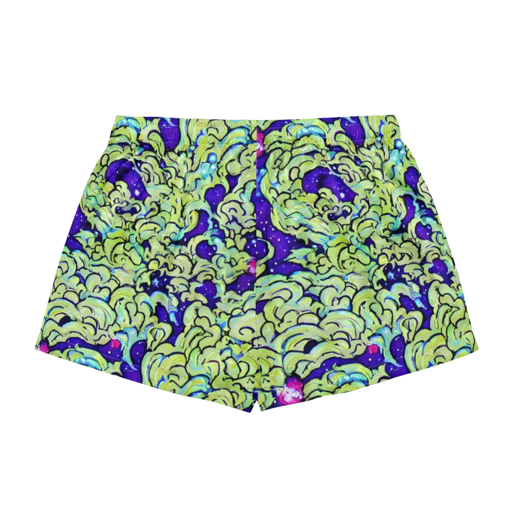 Electric Foliage on Women's Pajama Shorts — Back