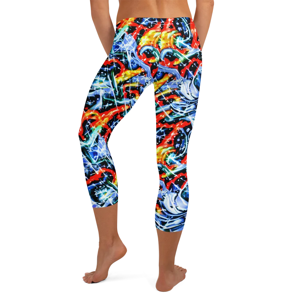 Chromatic Impact on Capri Leggings — Back