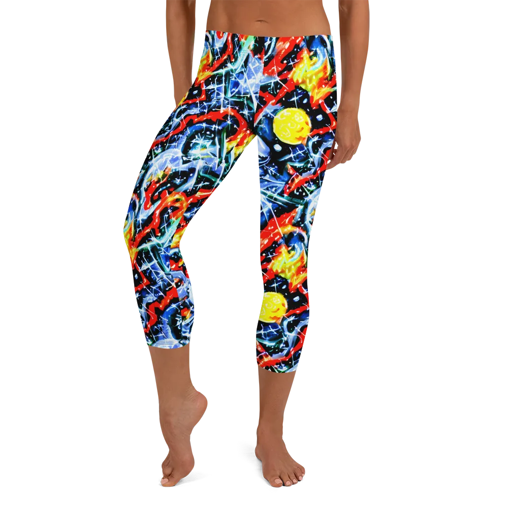 Chromatic Impact on Capri Leggings — Front