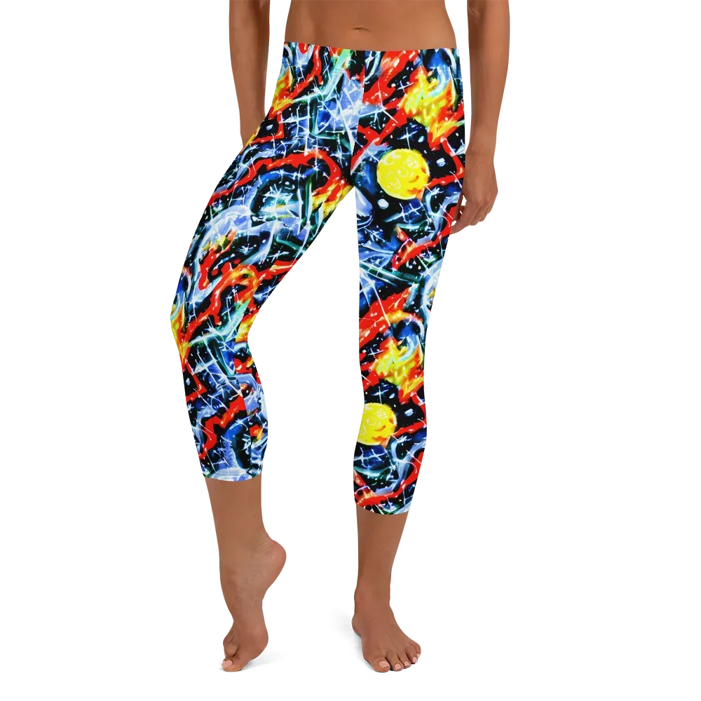 Chromatic Impact on Capri Leggings — Front