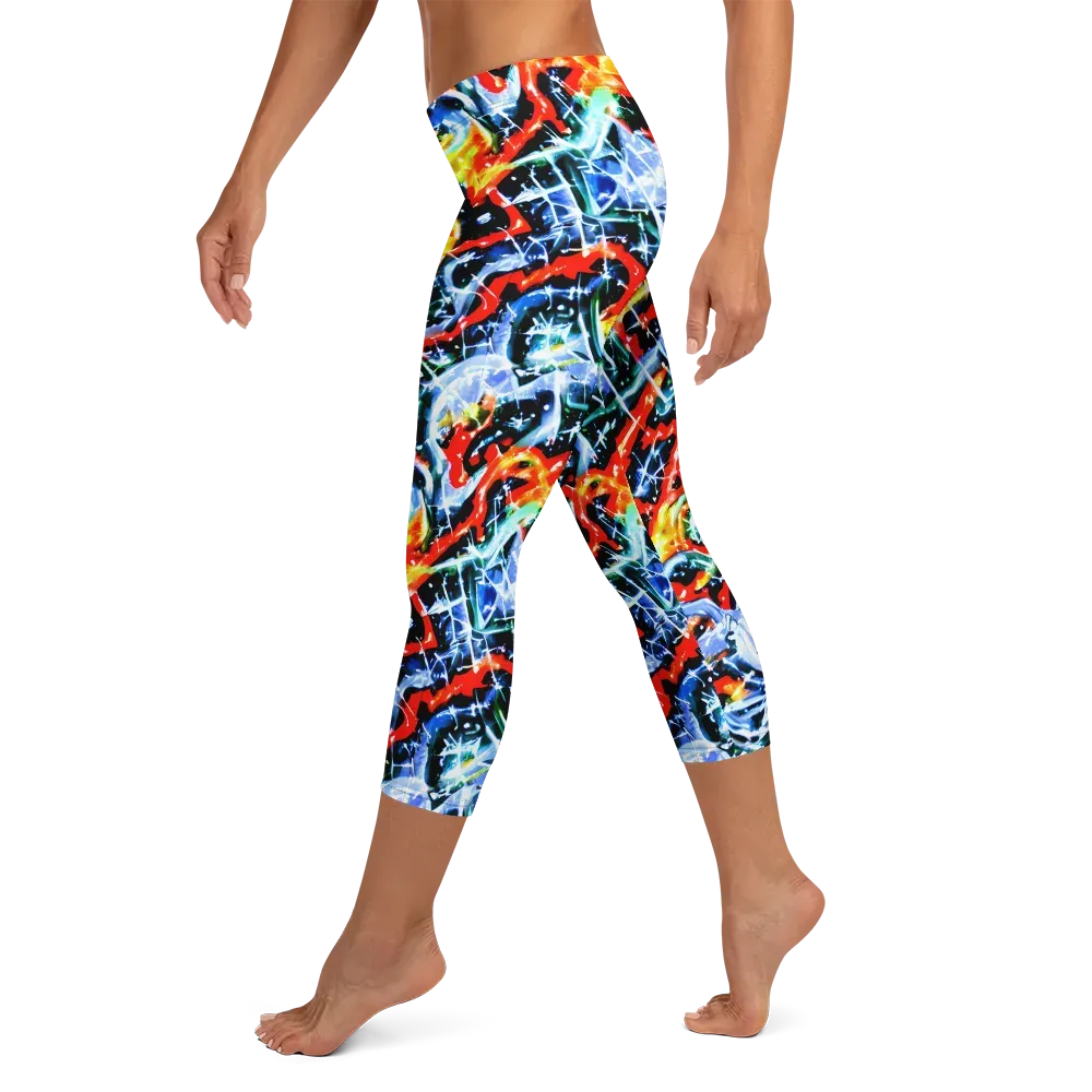 Chromatic Impact on Capri Leggings — Left