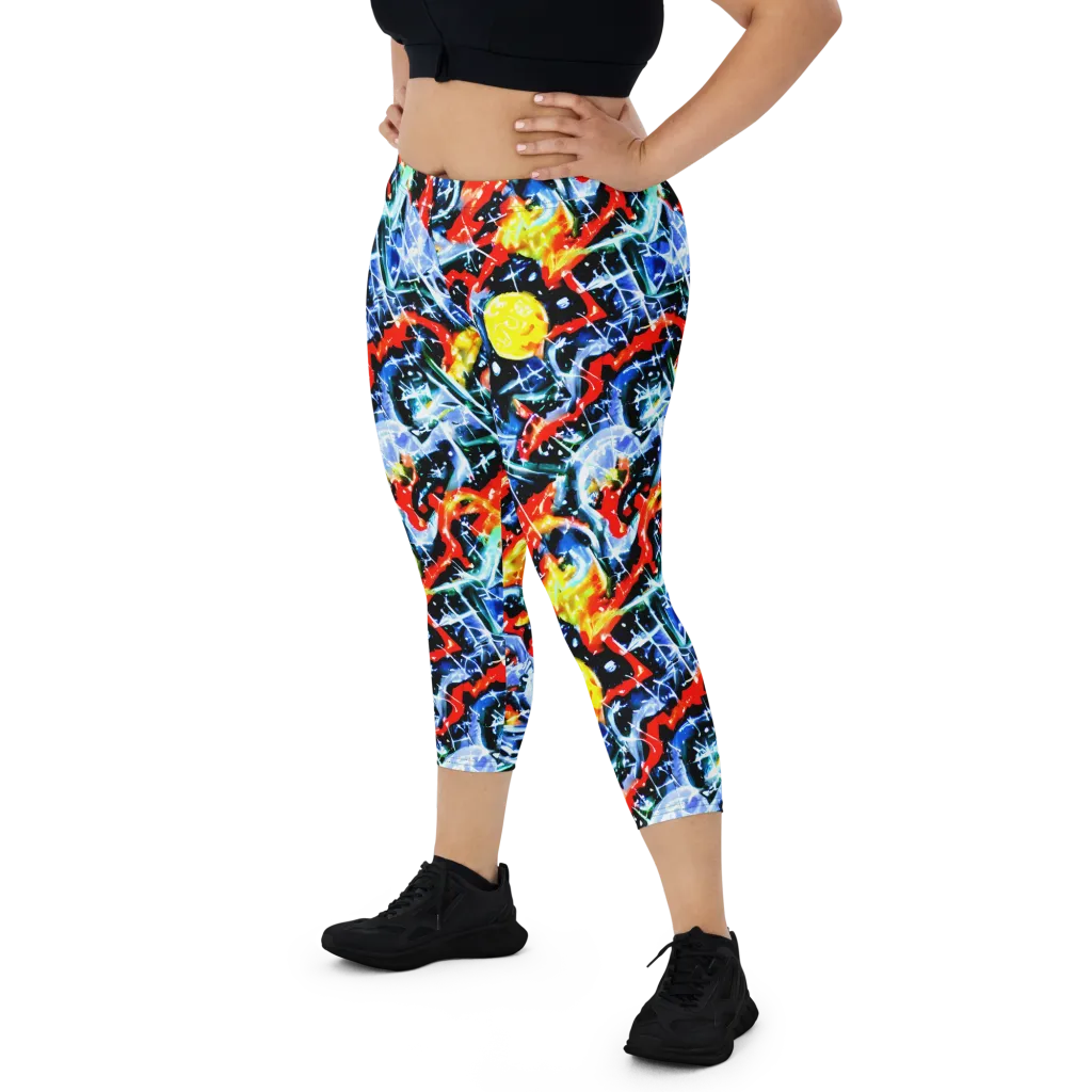 Chromatic Impact on Capri Leggings — Front