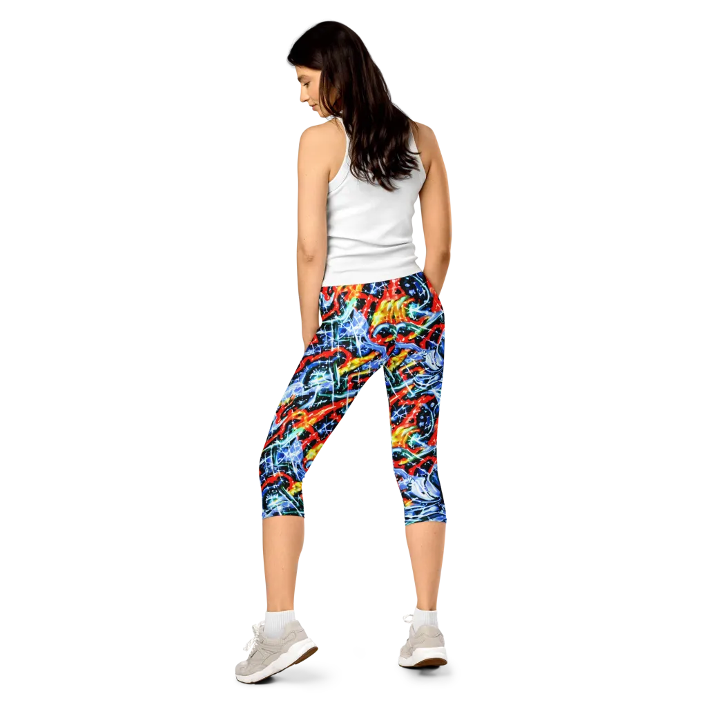 Chromatic Impact on Capri Leggings — Back