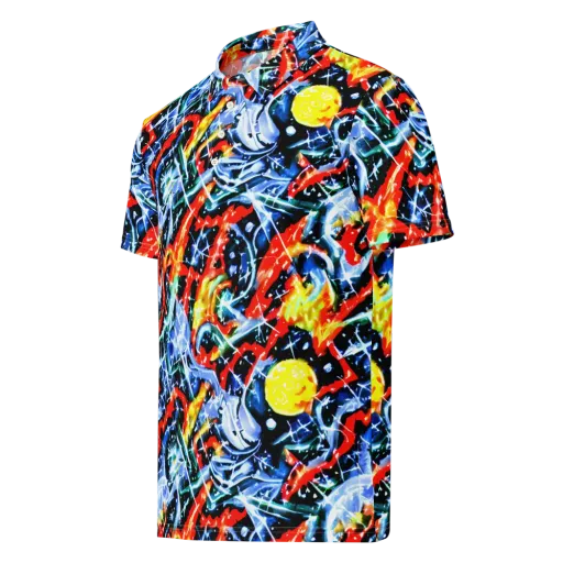 Chromatic Impact on a Men's Slim Fit Polo Shirt
