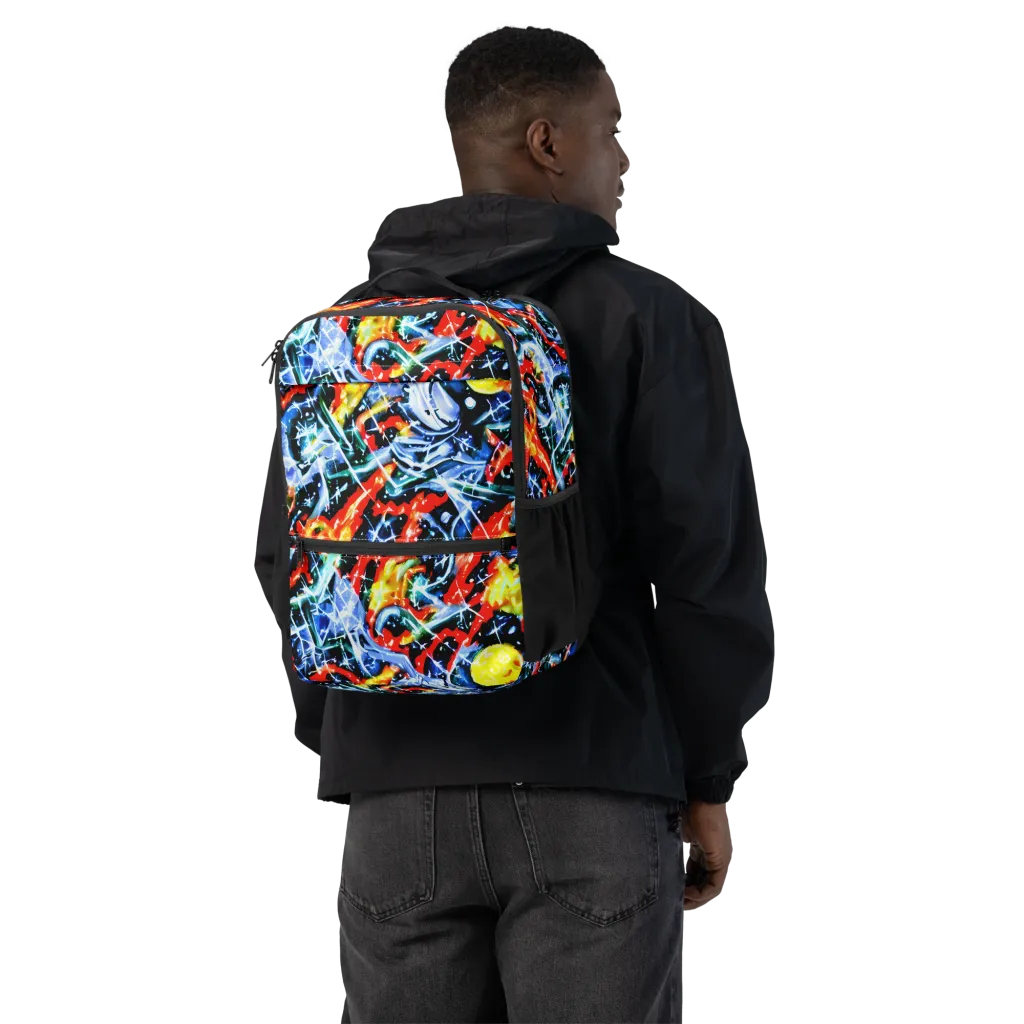 Chromatic Impact on Utility Backpack — Back
