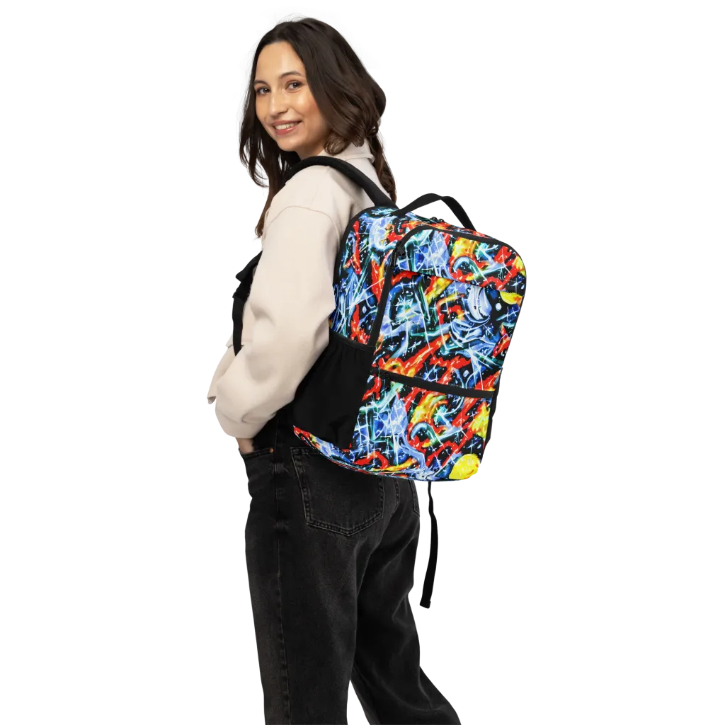 Chromatic Impact on Utility Backpack — Back