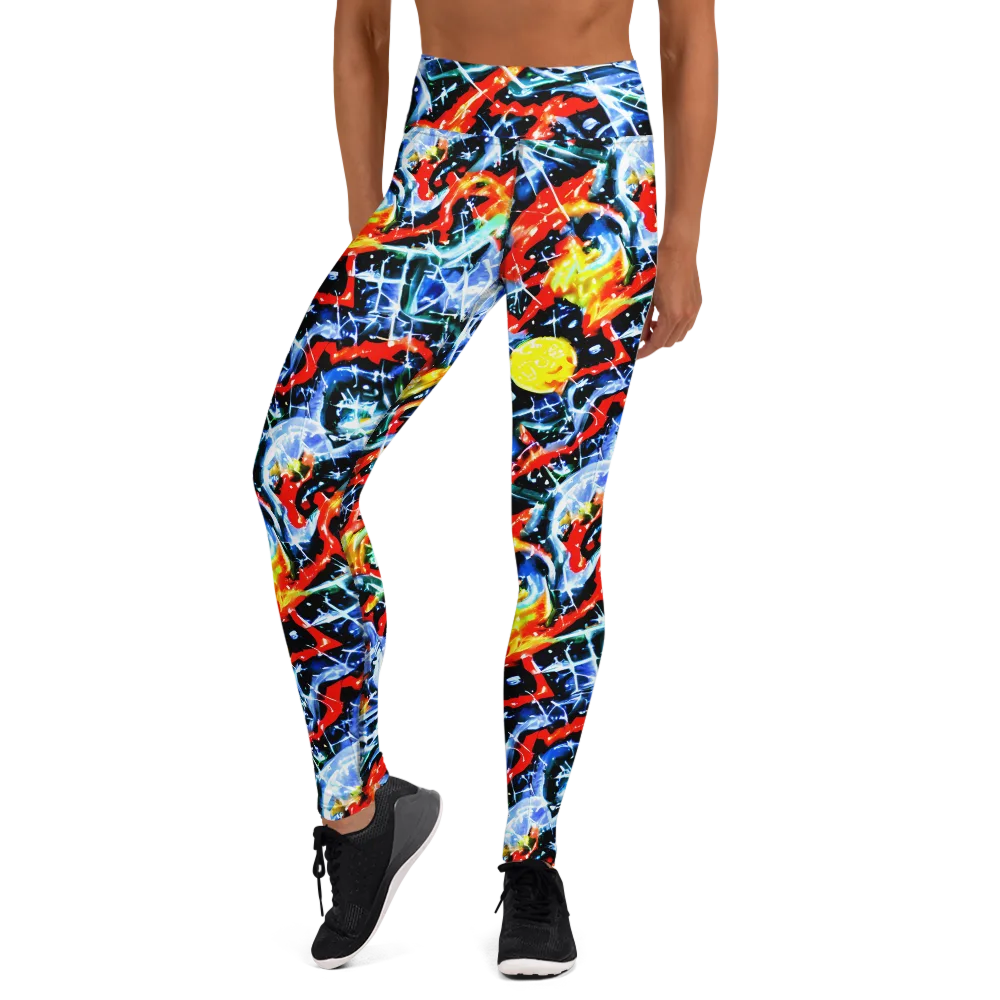 Chromatic Impact on Yoga Leggings — Front