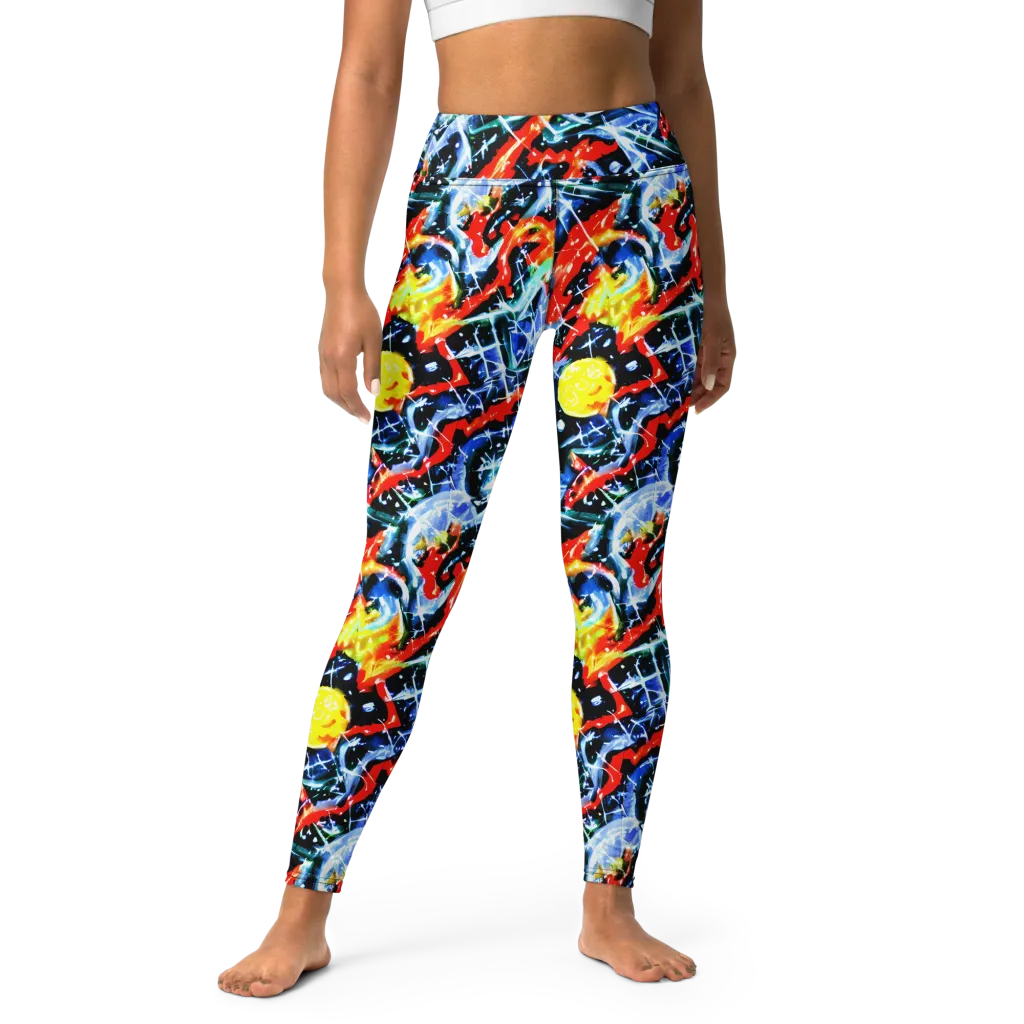 Chromatic Impact on Yoga Leggings — Front