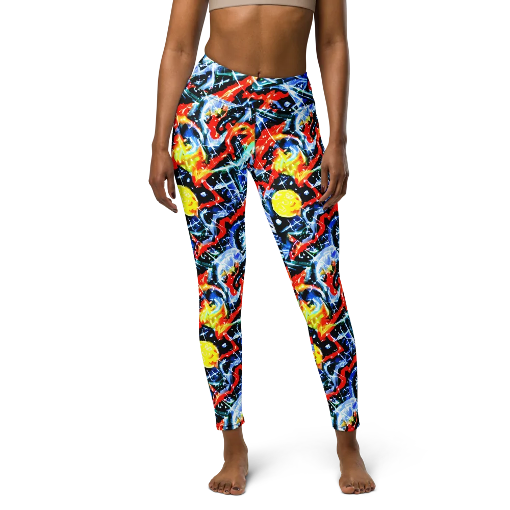 Chromatic Impact on Yoga Leggings — Front